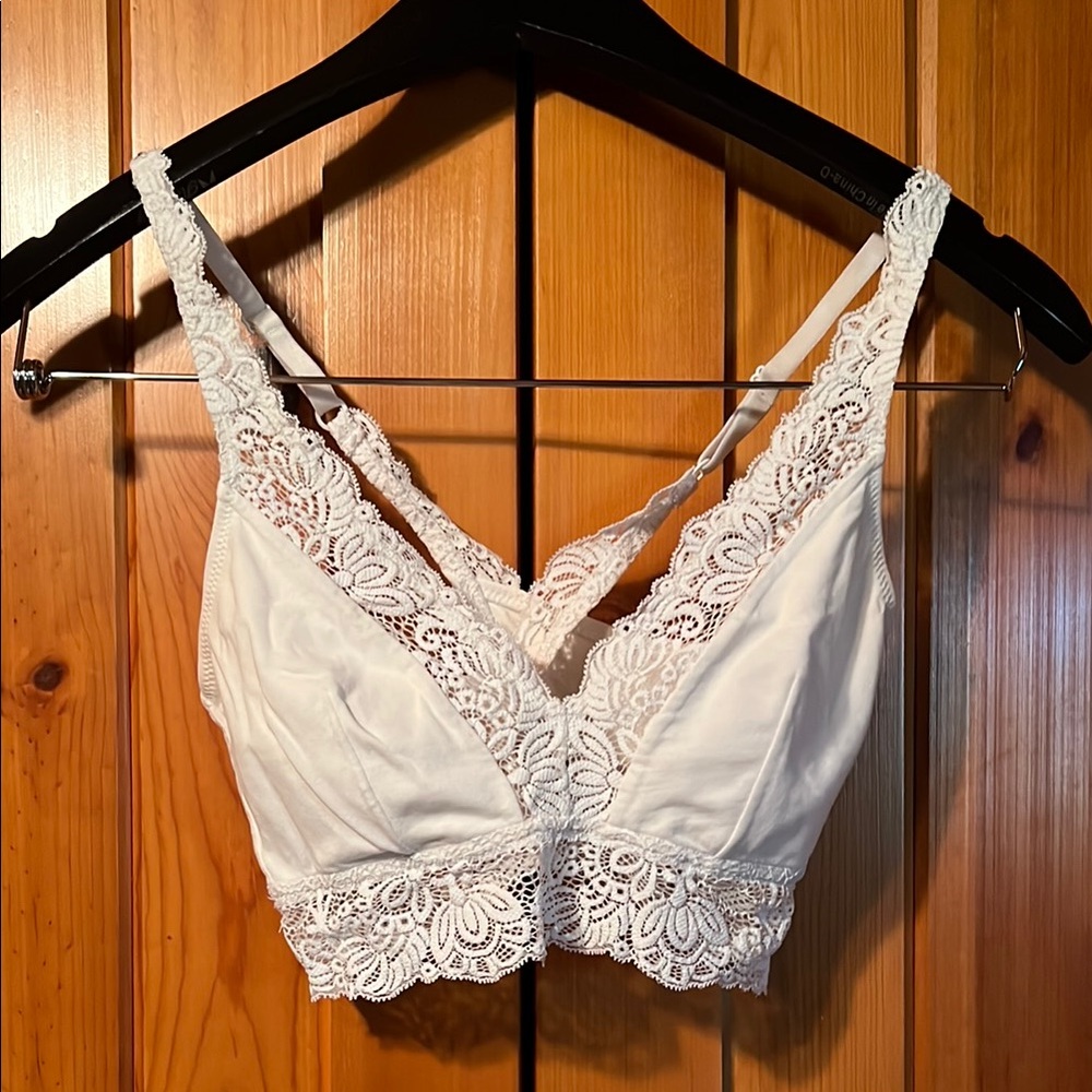 Elegant White Lace Bralette